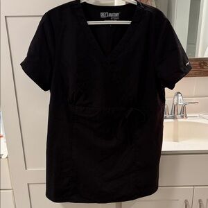Grey's Anatomy maternity Black Scrub Top